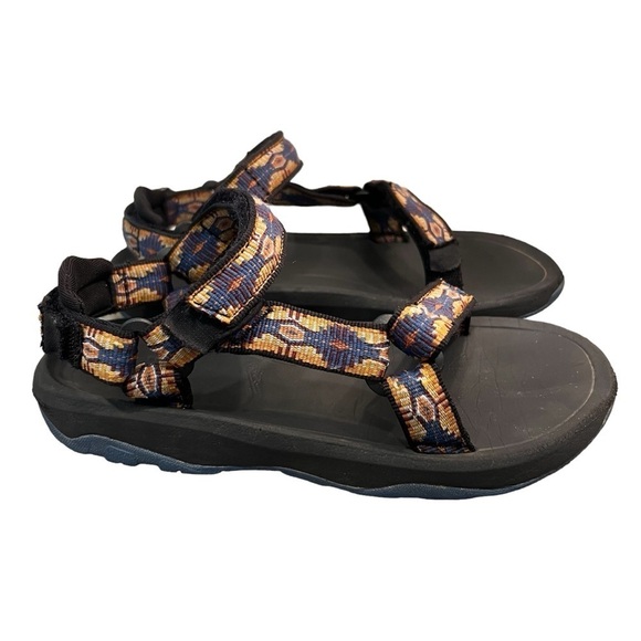 Kids Tevas Sandals Water Shoes Orange Blue Size 2 - Picture 4 of 7